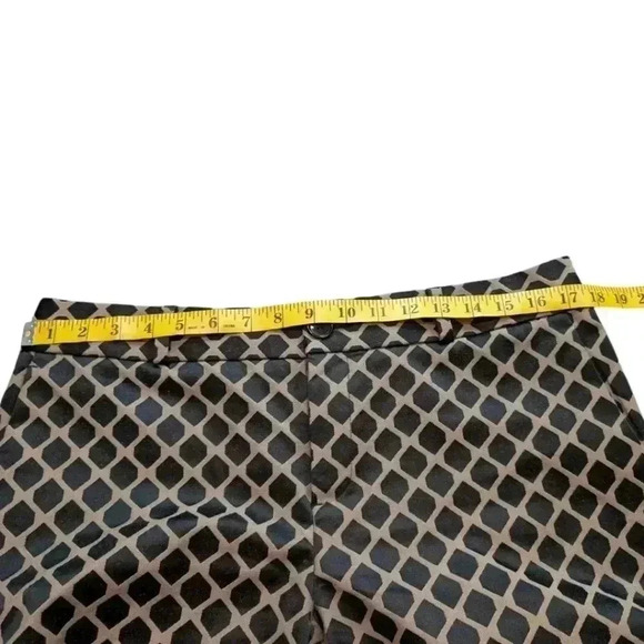 Banana Republic Camden-Fit Jacquard Ankle Pant Beige Black Straight Women's 10 - Picture 10 of 12